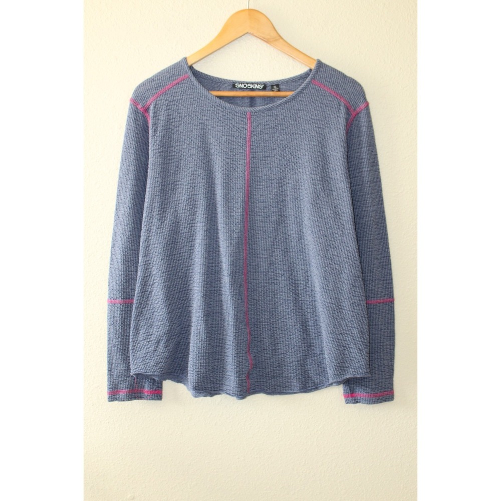Snoskins Womens Purple Long Sleeve Pullover Knit Top XL